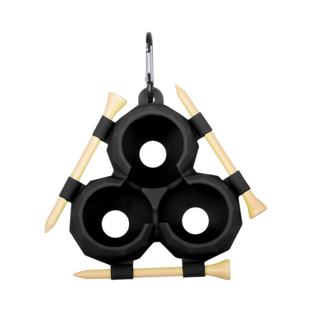 Silicone Golf Ball Holder, 3-Ball Capacity  Storage Case, Portable Golf Accessory with Clip,  Silicone Protective Cover for Golf Balls