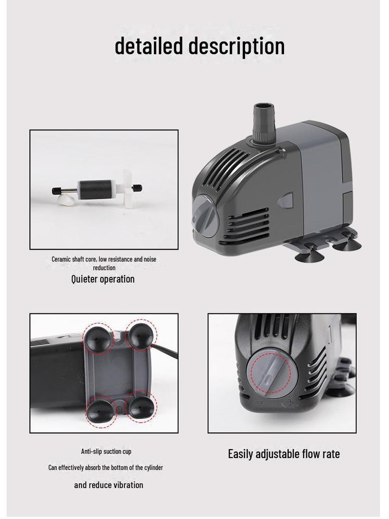 Регулируемый погружной насос Jialu для аквариумов и небольших водоемов