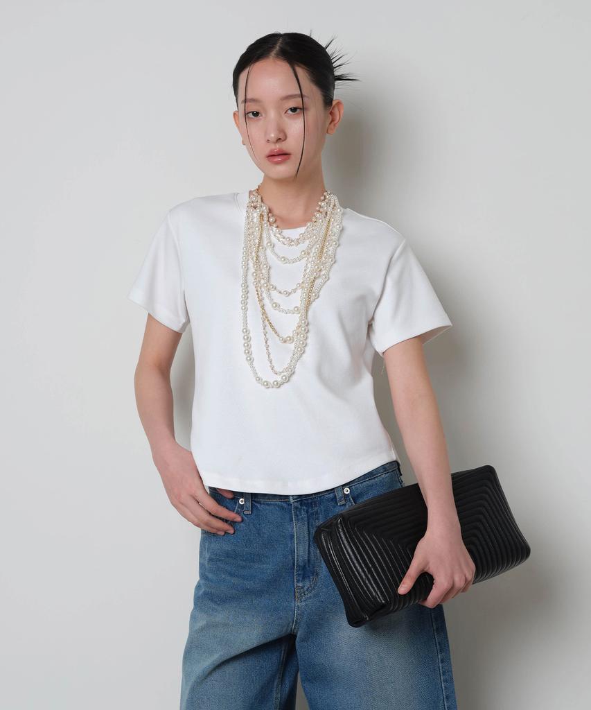 LOVENTINA Basic Sleeve Tee_White