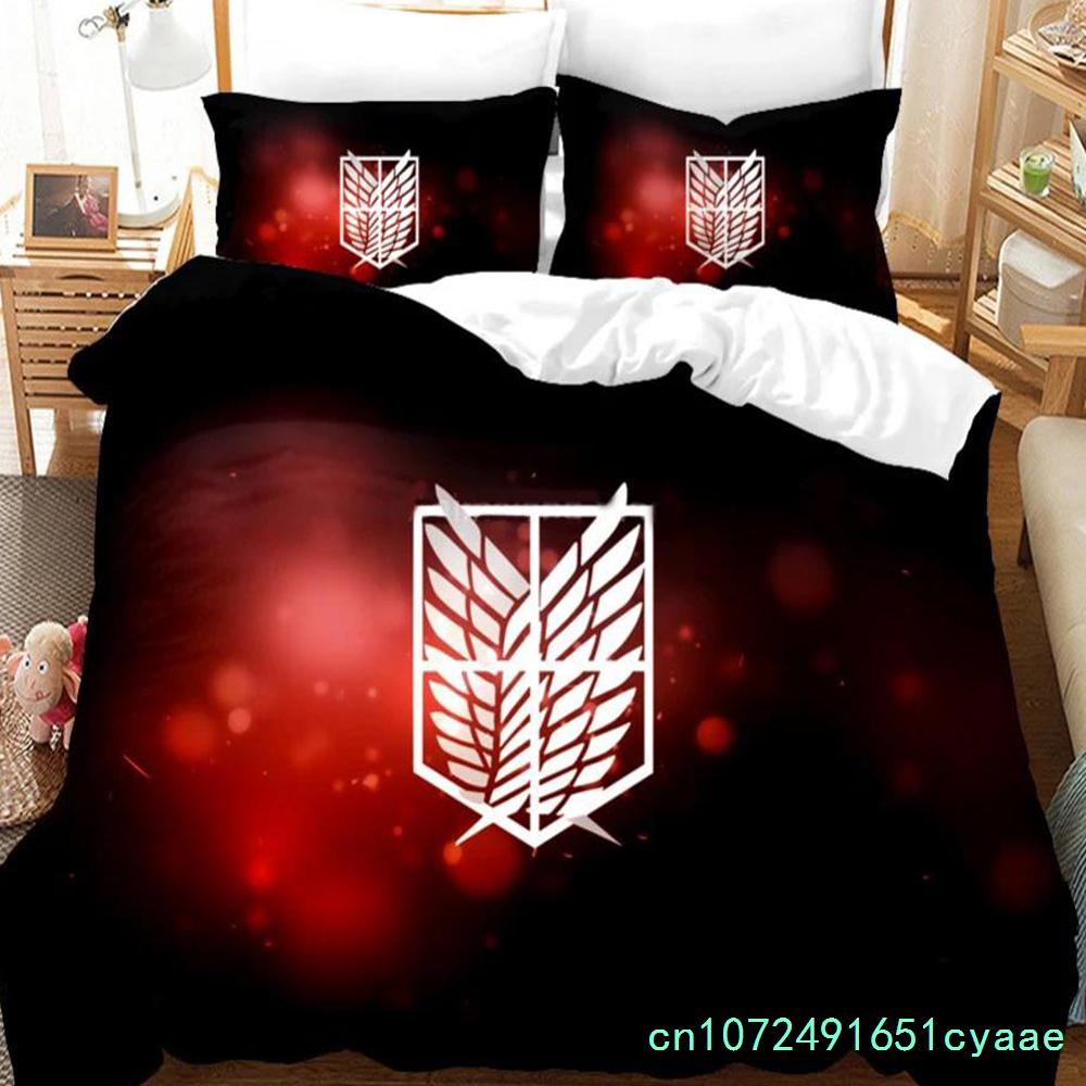 3D-печатный комплект постельного белья Attack On Titan AOT Anime Levi Пододеяльник Двухместный Твин Полный Королева Король Взрослые Дети Постельное белье Пододеяльник