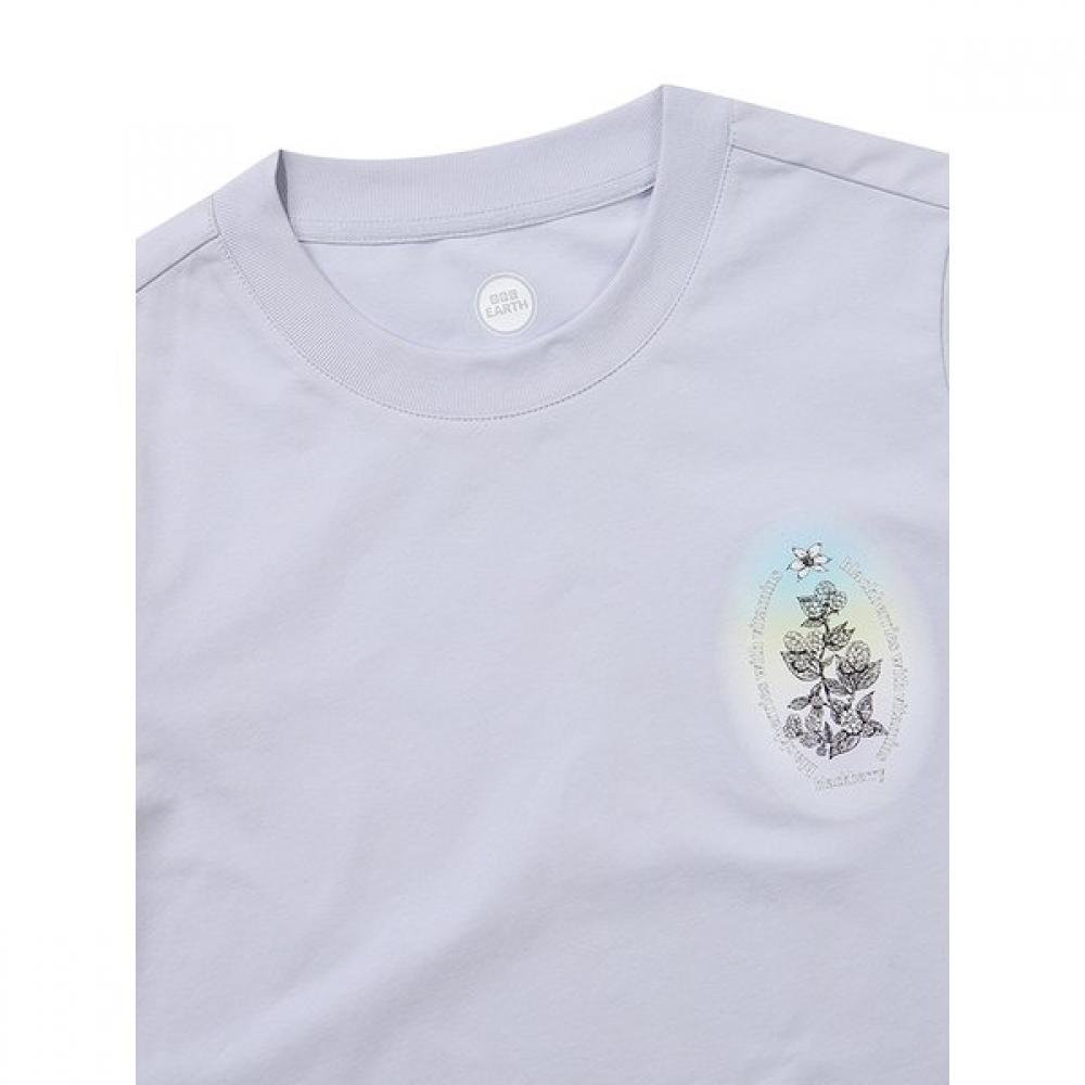 Bbc EarTh GradienT ArTwork ShorT Sleeve T shirT Lilac