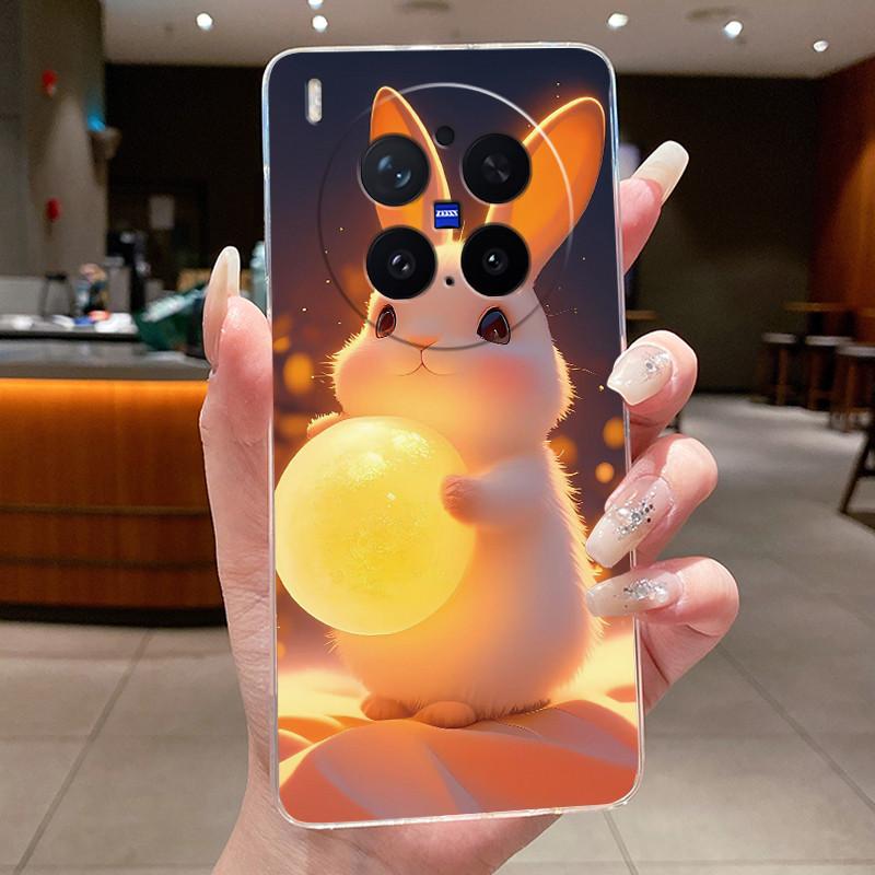 Модный Чехол-Вулкан для Vivo X300 Pro, Прозрачный Мягкий TPU, Защита от Царапин, Чехол для Пары
