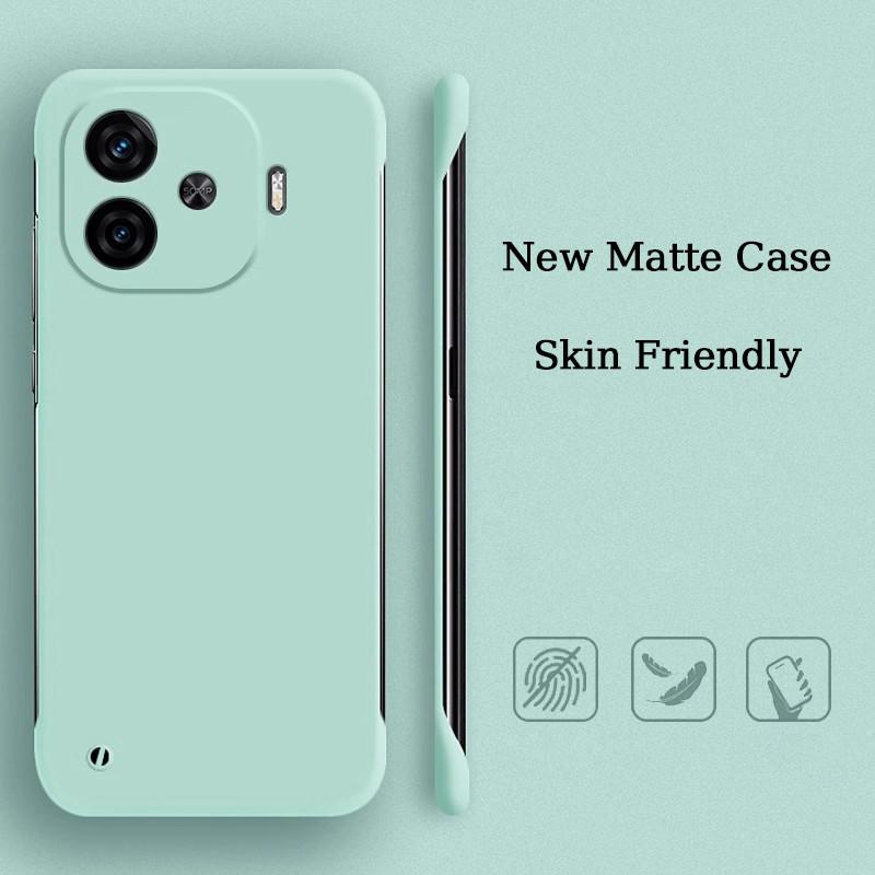 Твердый, яркий, приятный на ощупь, безрамочный чехол для телефона vivo iQOO Z9 Turbo Plus Z9x Z8x Z6x, противоударный, жесткий, матовый чехол из ПК с защитой от отпечатков пальцев