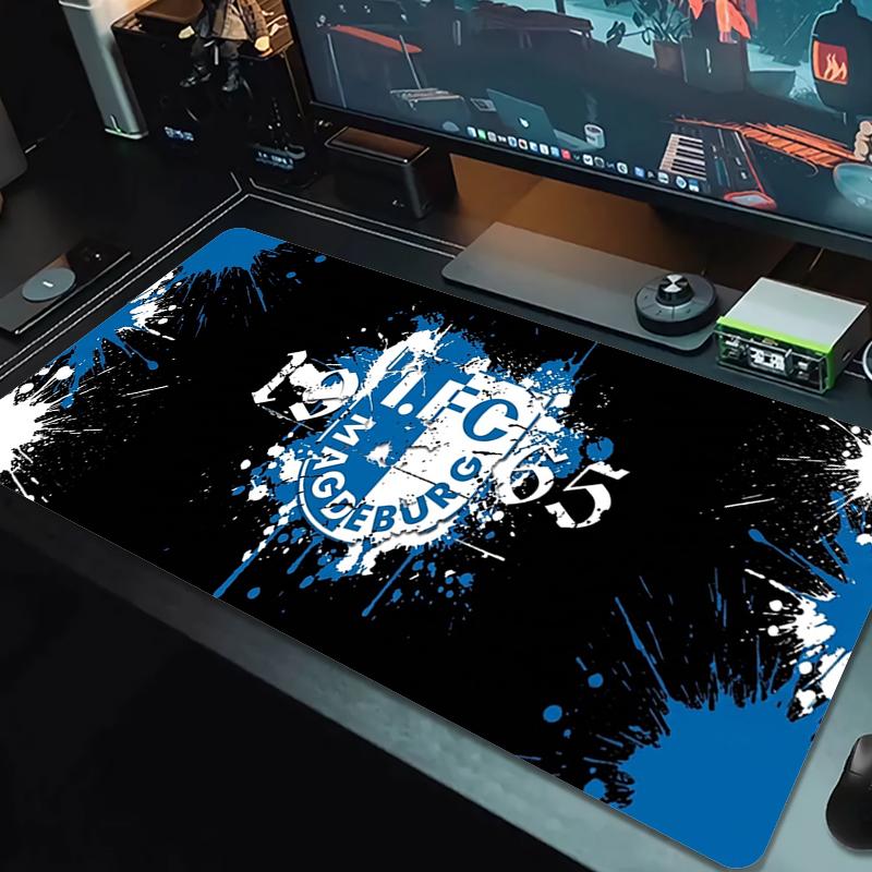 1 Fc Magdeburg Mouse Pad Large Gaming Table Cushion Nonslip Laptop Tablet Big Mousepad Xxl Mat Mini Pc Playmat With Lock Edge