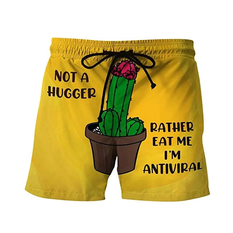 Funny Fruit Banana Design Graphic Beach Shorts Hip Hop Cock Animal 3D Printed Short Pants Vacation Surfing Men Swimming Trunks