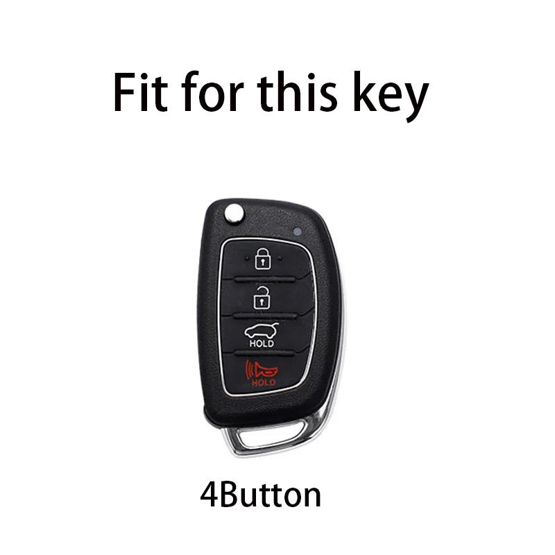 4 Bottons Filp Car Key Case Fob Cover Shell For Hyundai Santa Fe Sonata Tucson I40 Ix45 2013 2014