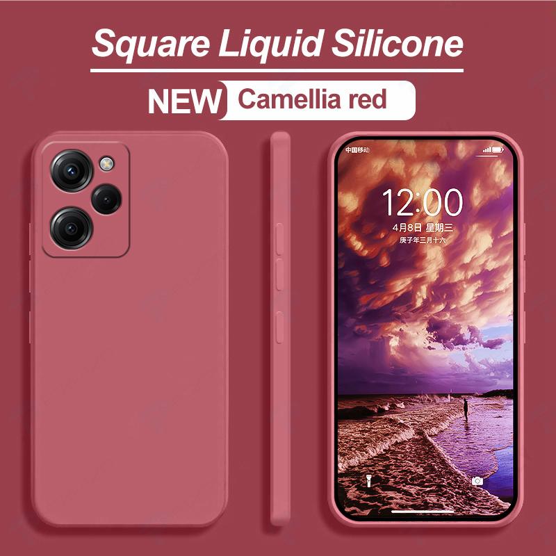 Цвет темно-фиолетовый квадратный жидкий силиконовый чехол для телефона для POCO X5 PRO 5G X5PRO POCOX5 PRO 5G 6,67 дюймов Xiaomi POCO X5 Pro 5G Глобальный защитный чехол