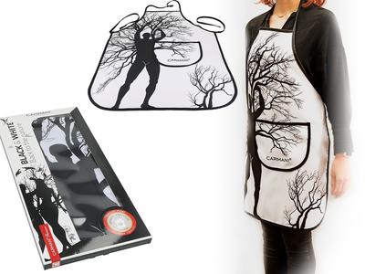 Kitchen Apron Protective Man and Tree Black and White Gift