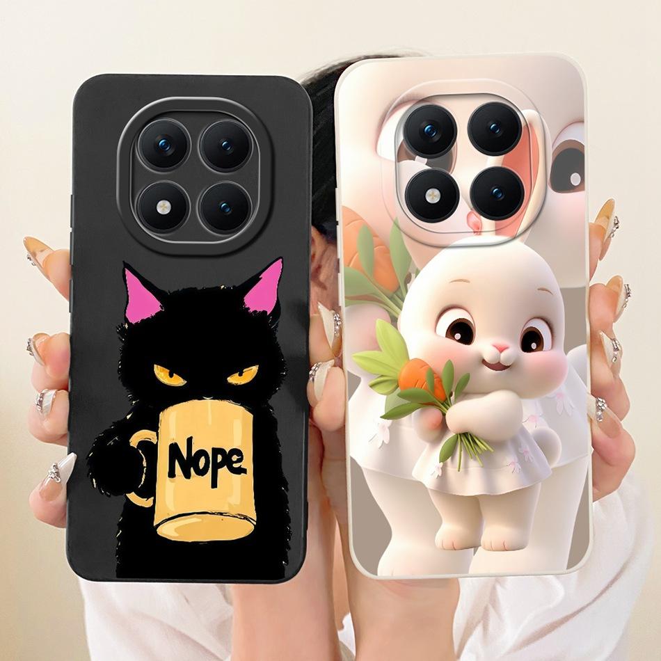For Xiaomi Redmi Note 15 Pro+ 15Pro 5G Cute Cat Flower Cartoon Phone Case For Redmi Note 15 Pro Plus 5G Soft Silicone Bumpers
