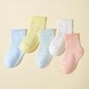5Pairs Summer Baby Mesh Socks Sweat-absorbing Breathable Children Short Sock Candy Color Newborn Cotton Sock 0-2Year Footwear