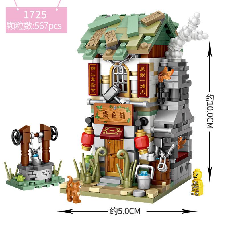 Конструктор LOZ Blocks Мини Уличный Магазин Китайский Стиль Строительные Кирпичики Бар Продуктовый Магазин Сборные Игрушки Для Детей Рождественские Подарки Девочкам 1722