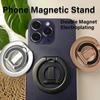 2025 Двусторонний стенд для телефона MagSafe Магнитный держатель-кольцо для телефона Подставка Магнитный держатель для iPhone 15 16 Android Держатель для спортзала Автомобильный держатель