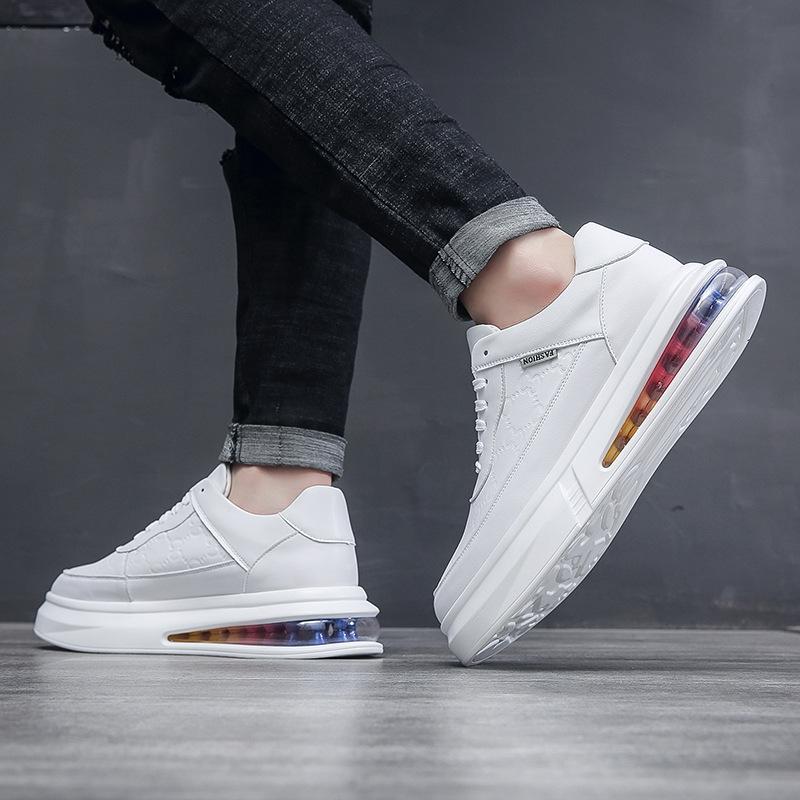 Мужская обувь тренд мода белые туфли летние воздушная подушка подошва европейские товары Вэньчжоу мужская обувь физическая прямая трансляция встряхнуть быстрая прямая поставка