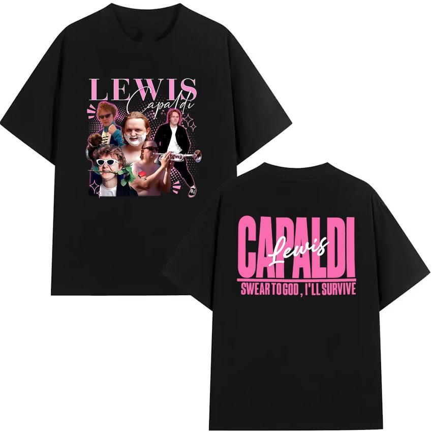 2026 SpringSummer Fashion Singer Lewis CCapaldi World Tour Unisexs Gothic Super Cotton Tshrit Comfort Tide Shortsleeved Shirt