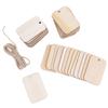 50Pcs Ornament Wood Planks Tags Wooden Hanging Labels Sheet Diy Engraving Crafts
