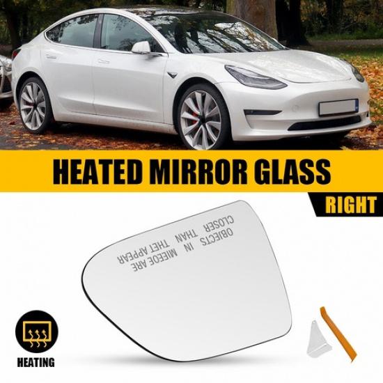 Heated Mirror W/ Glass Backing Driver Passenger Side For Tesla Model 3 2017-