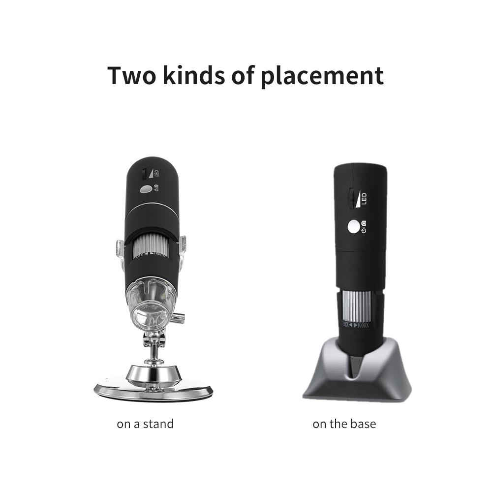 Беспроводной цифровой микроскоп HD 1080P WIFI Микроскоп Увеличение Мини Карманный ручной микроскоп