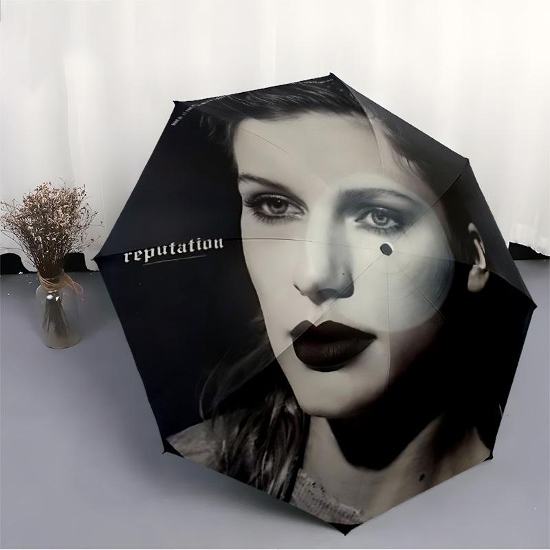 1pc Taylor Swift Automatic Opening/closing umbrella, Compact Travel Umbrella - - Festive Accessory, Sturdy Ribs yy250807097