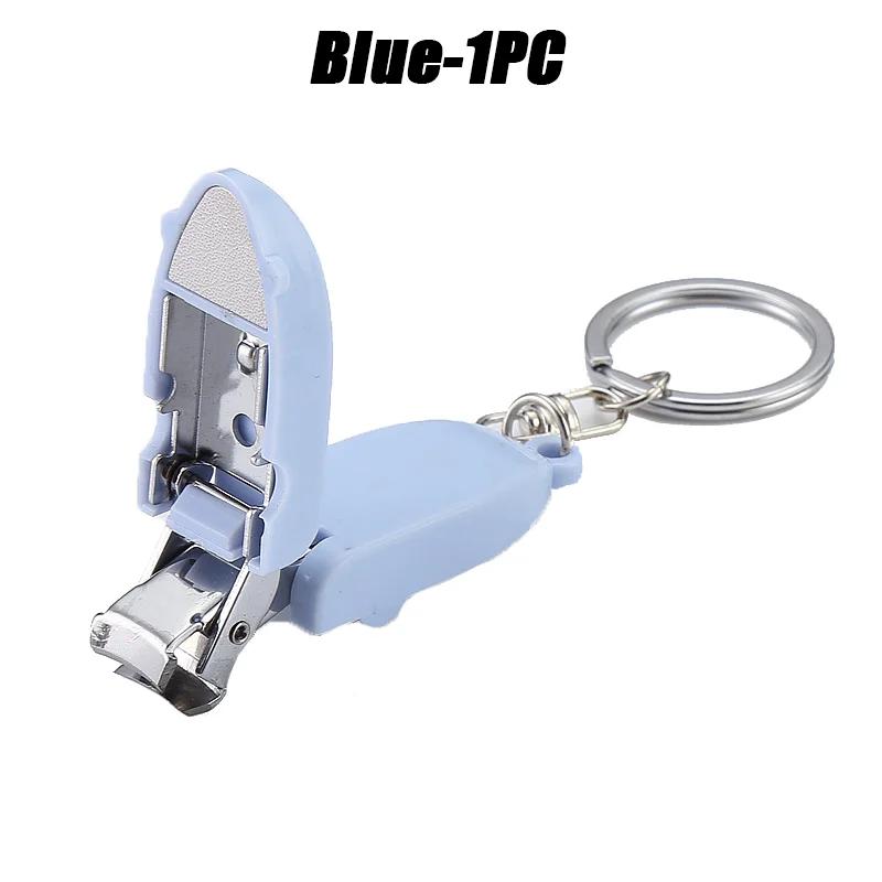 Портативные кусачки для ногтей Мини брелок Кусачки для ногтей из нержавеющей стали Защита от брызг Складные кусачки для ногтей Мини дорожные кусачки для ногтей