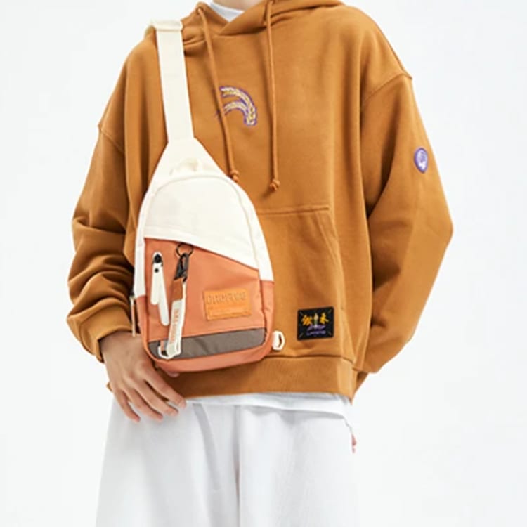 Li Ning Fabric Crossbody Bag, Fanny Pack, Sling Bag Unisex Fiery Sand Yellow ABDR146-3