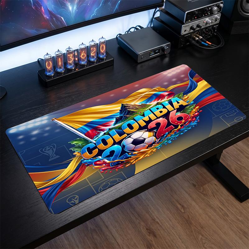 Colombia Football Crest Mouse Pad, Extended Non Slip Rubber Desk Mat for Gaming Office Laptop Fan Gift