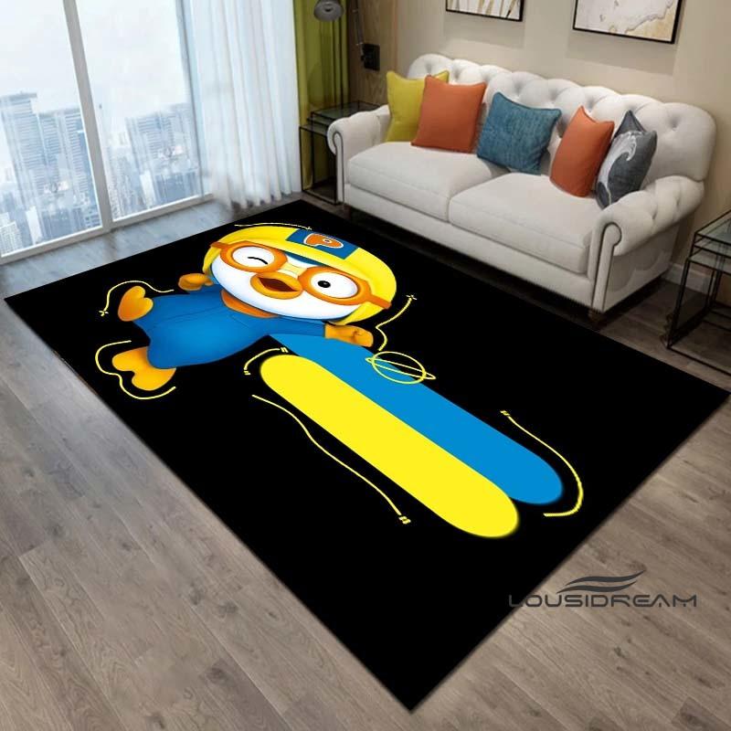 2026Cartoon P-Pororo-Park Pattern Carpets 15 Sizes Living Room Bedroom Bedside Floor Mat Area Rug Kid's Room Play Mat Home Decor