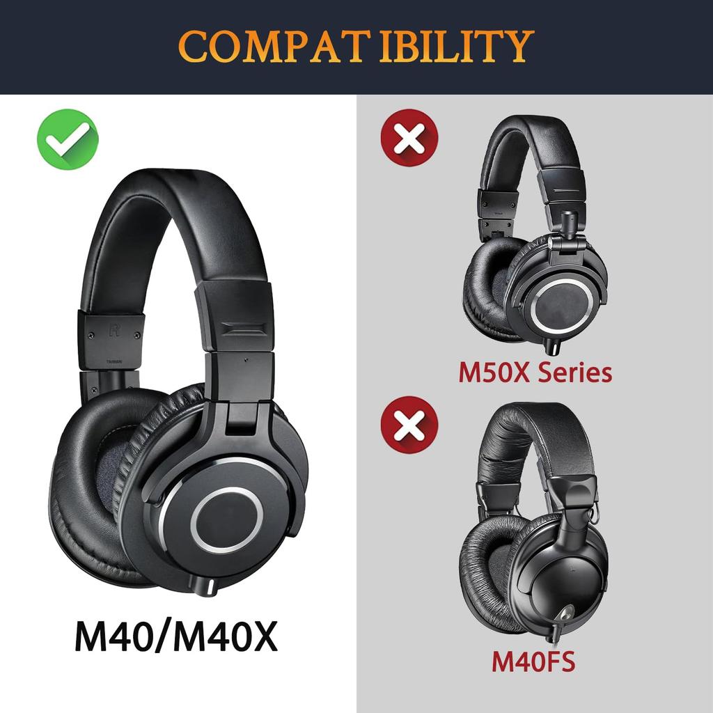 SOULWIT Чехол для оголовья для Audio Technica ATH M40X Защитный чехол для наушников из протеиновой кожи Сменный ремонтный ремешок для головы Сменная лента Кофе M40,