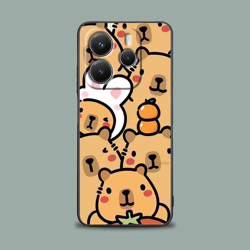 Чехол для телефона для Xiaomi Redmi 15C 14C 12C 13C 4G Redmi Note 15 14 13 12 11 10 Pro Plus 5G 12S Силиконовый Мягкий Чехол Капибара Милый