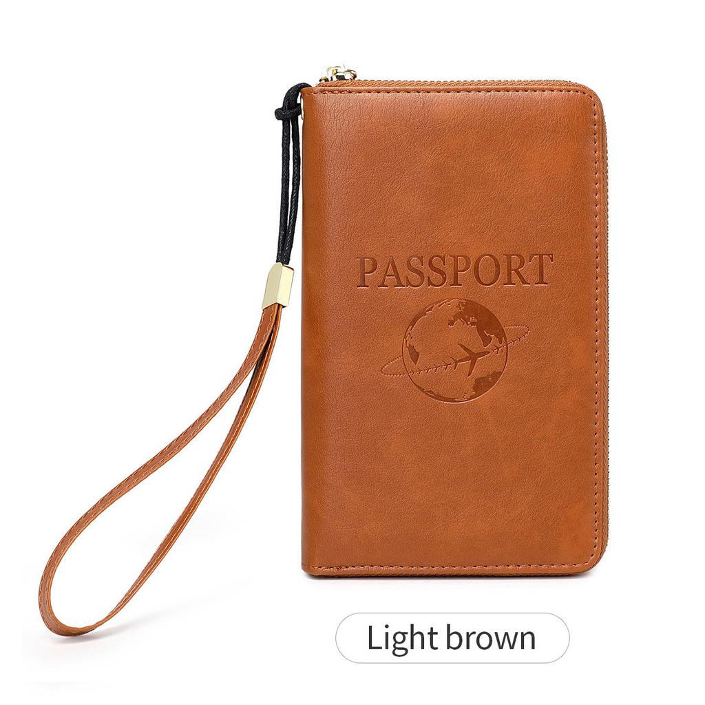 New Passport Bag Long Zipper Passport Clip Multifunctional Travel Storage Document Bag