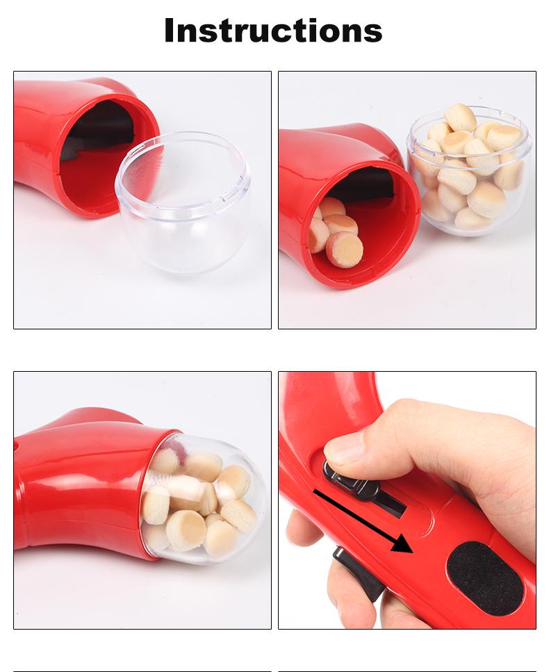 Snack Catapult Automatic Plastic Training Thrower Treat Launcher Dog Pet Food Dispenser Outdoor Puzzle Interactive Toy