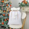 Creative DIY Gift Wrapping Christmas Velvet Santa Bag, 19 x 26 Inch Large Drawstring Customizable Holiday Party Favors Claus Reusable Presents