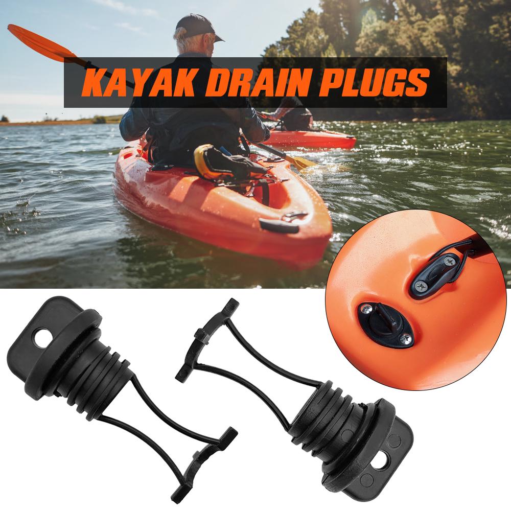 2 PCS Kayak Drain Plugs Thread Hull Drain Suit Scupper Plug for Kayaks Canoes Boats
