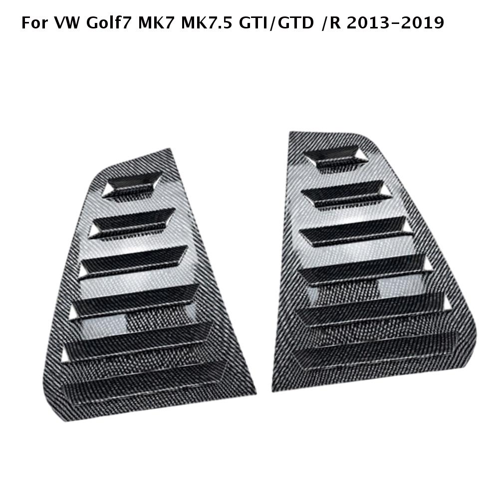 Пара задних боковых оконных спойлеров-накладок для Volkswagen VW Golf 6 MK6 2008-2012, крышка-жалюзи для окон, воздухозаборники