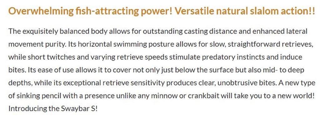 Valkein Swever 45mm 2.9 grams Sinking Lure M215 (9460)