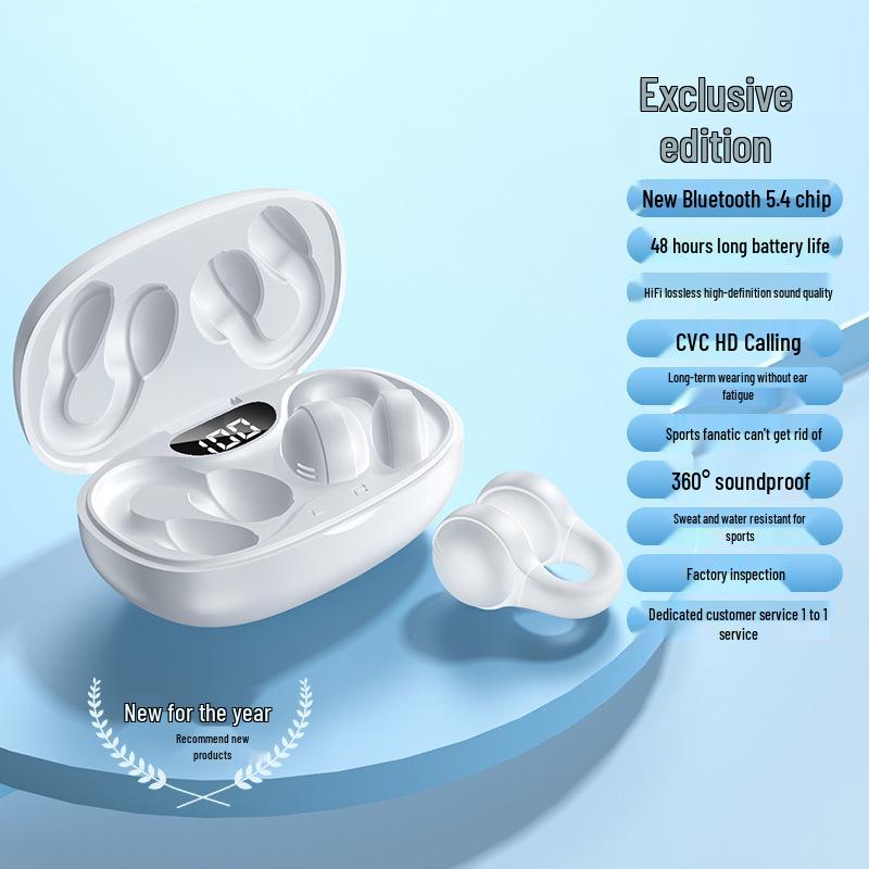 Junyi Bird 2025 Open-Ear Bone Conduction Bluetooth Sports Headphones with Noise Cancellation