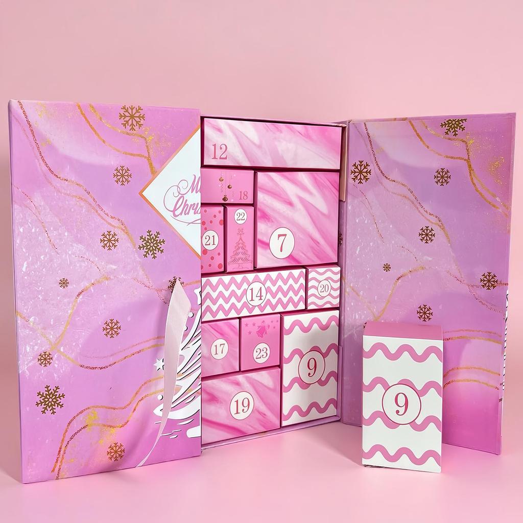 Пустой календарь Адвента с 24 ячейками, рождественский Адвент, ручная работа, наполняемая коробка для подарков для детей, взрослых, друзей, семьи, чулок