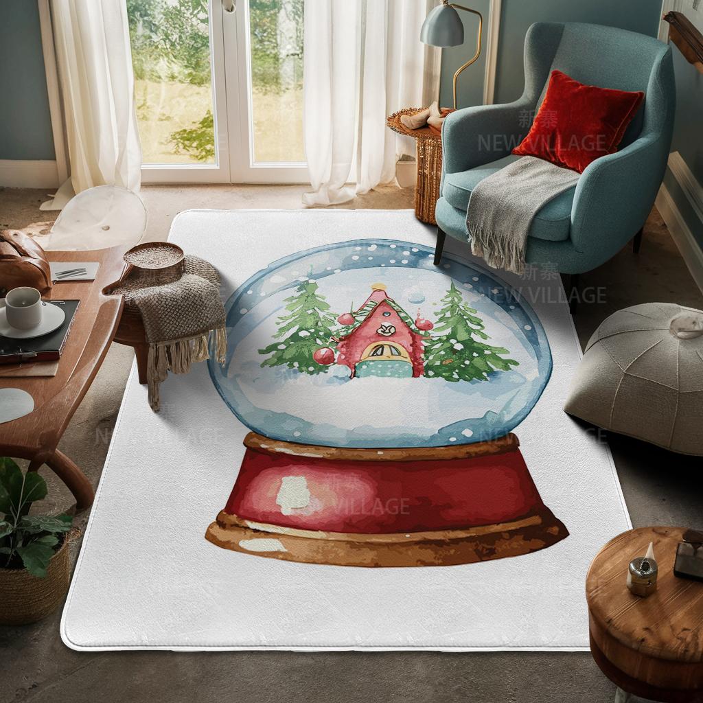 Ковер у входа в дом Домашний коврик у двери Гостиная Ванная Комната Ноги ванная комната Нескользящие коврики с водопоглощением для ванной Счастливого Рождества зима