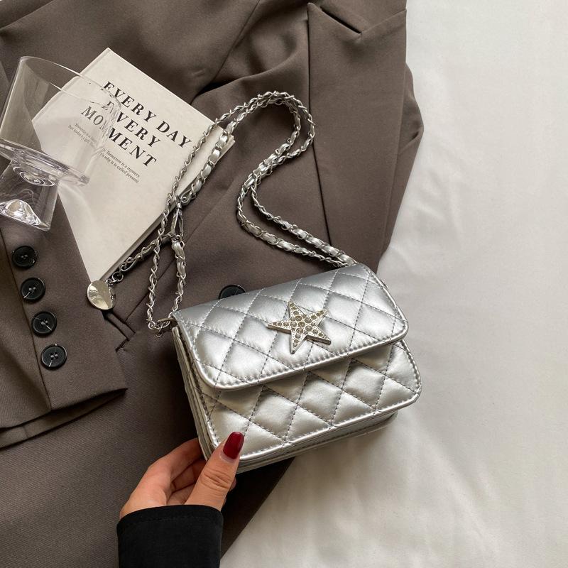 Новая летняя стильная уникальная и красивая сумка через плечо в корейском стиле, маленькая квадратная сумка, модная сумка через плечо с цепочкой, женская сумка