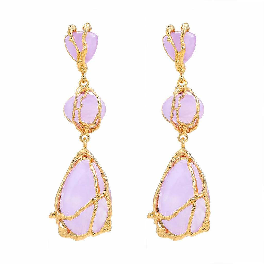 Pinkdudu Весенние серьги-подвески в стиле бохо, новые европейские американские серьги из сплава и многослойной смолы PD2174