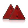 KOPPANG Universal Genuine Triangle Reflector 2 Pcs Truck Card Trailer Jet Trailer Reflector (Red)