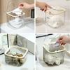 With Lid Mini Trash Can Dust Proof Desktop Storage Box New Transparent Storage Box  Workstation