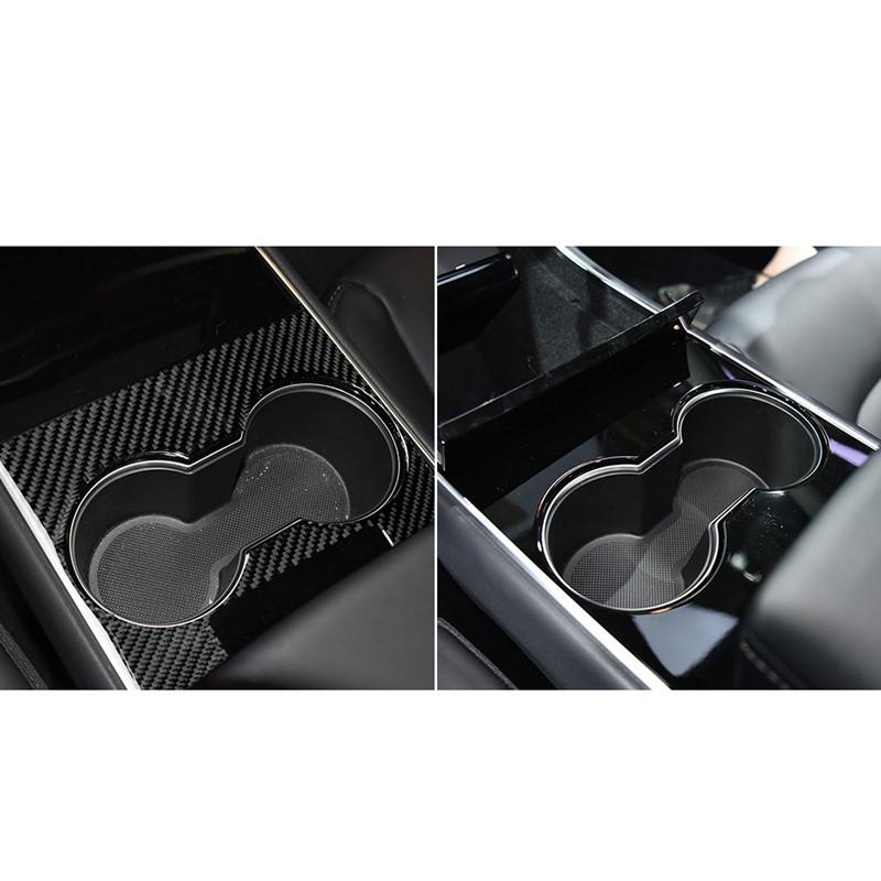 For Tesla Model 3 Car Styling Car Interior Gear Shift Box Panel Cover Water Cup Frame Sticker Trims Protection Auto