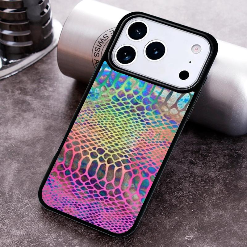 Чехол для телефона с принтом под змеиную кожу Для iPhone 17,16e,15,14,13,12,11,Mini,Pro,MAX мягкий силиконовый чехол