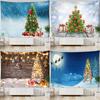 Christmas Tree Series Tapestry Wall Hanging Cartoon Kawaii Bohemian Style Aesthetic Room Gift Home
