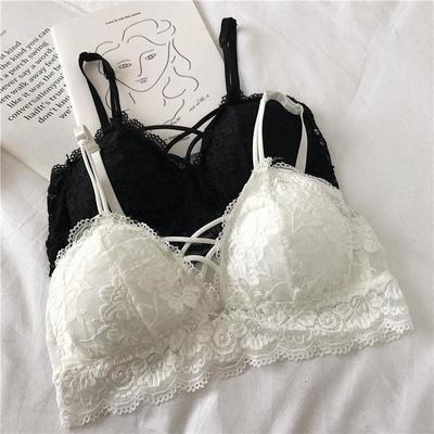 Корейский кружевной бюстгальтер без бретелек - сексуальный, беспроводной и поддерживающий для студентов