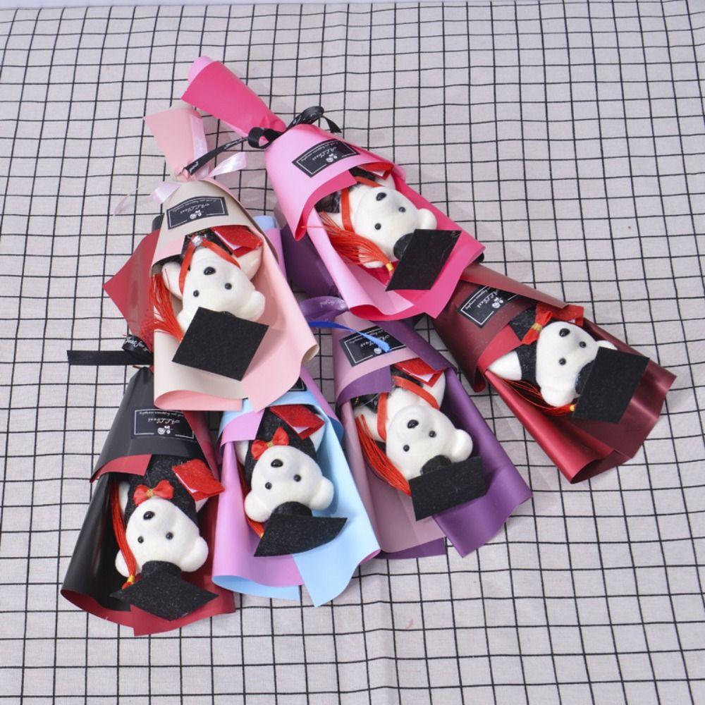 Plush Bear Bear Plush Bouquet Bouquet Decoration Doctoral Bear Toy  Graduation Season