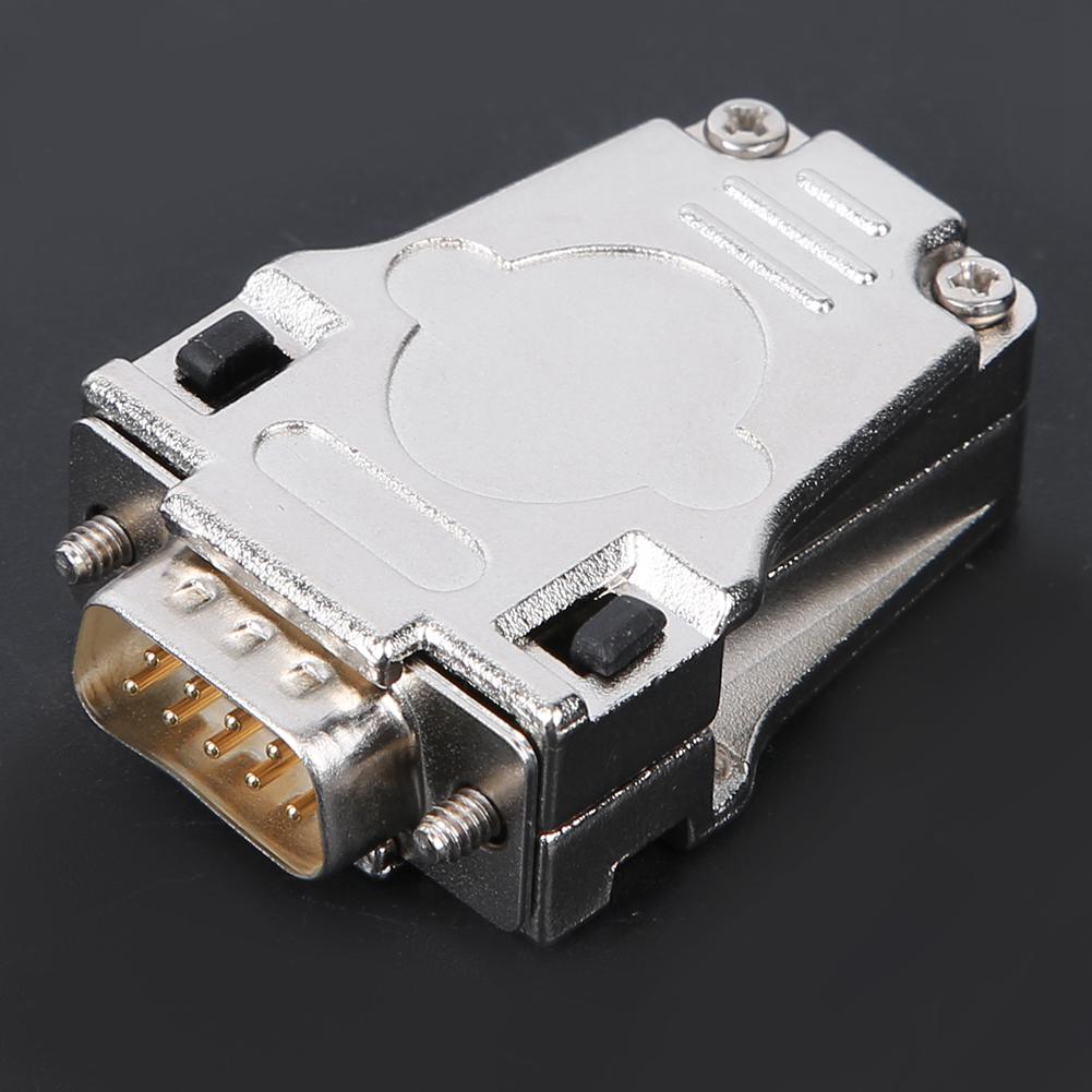 9-Pin Serial Connector D-SUB Serial Connector D-SUB Serial Connector Flame-Retardant 9-Pin 2 Rows Male with Metal Shell DB9P-180