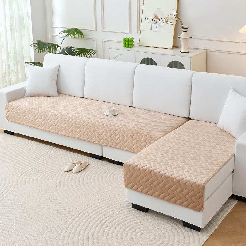 Утолщенный фланелевый бархатный чехол для дивана L-образной формы, нескользящий чехол, чехол на сиденье, чехол для дивана, диванное полотенце для декора гостиной