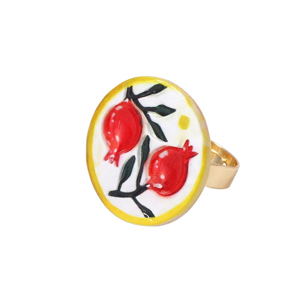 Трансграничный европейский и американский литературный и художественный нишевый пасторальный этнический стиль сплав печать цветок любовь открытие живой женское кольцо