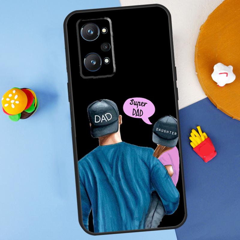 Super Dad Mom Baby Girl Twin For Realme C55 C67 C61 C75 C53 C51 C21Y C25S GT 6 6T 5 GT7 Pro 10 11 12 13 14 Pro Plus Case